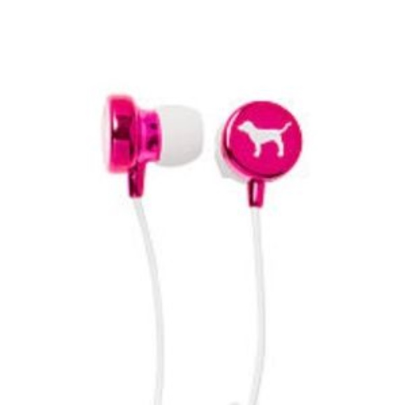 NEW!! Victoria's Secret PINK Chrome Pink Earbuds - Picture 2 of 2